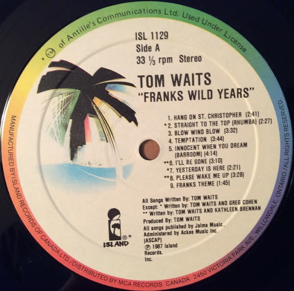 Rock/Pop Tom Waits - Frank's Wild Years ('87 CA) (VG+/VG+)
