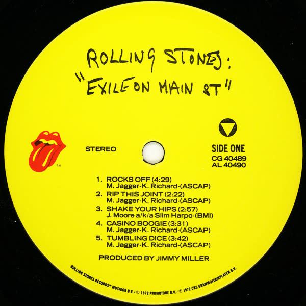Rock/Pop The Rolling Stones - Exile On Main St. ('87 US Reissue) (VG/VG, both conservative grades, moderate-light wear, plays VG+)