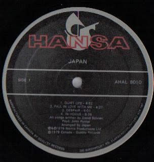 Rock/Pop Japan - Quiet Life ('79 CA) (VG+/VG)