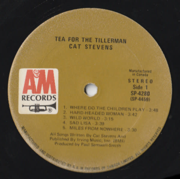 Rock/Pop Cat Stevens - Tea For The Tillerman (CA Gold Label Reissue) (VG+/VG+)