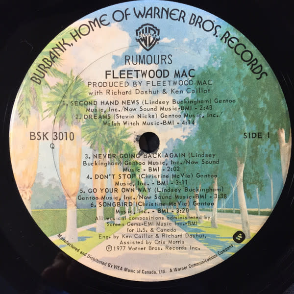 Rock/Pop Fleetwood Mac - Rumours ('77 CA Textured Sleeve, without insert) (VG, light crackle throughout/VG)