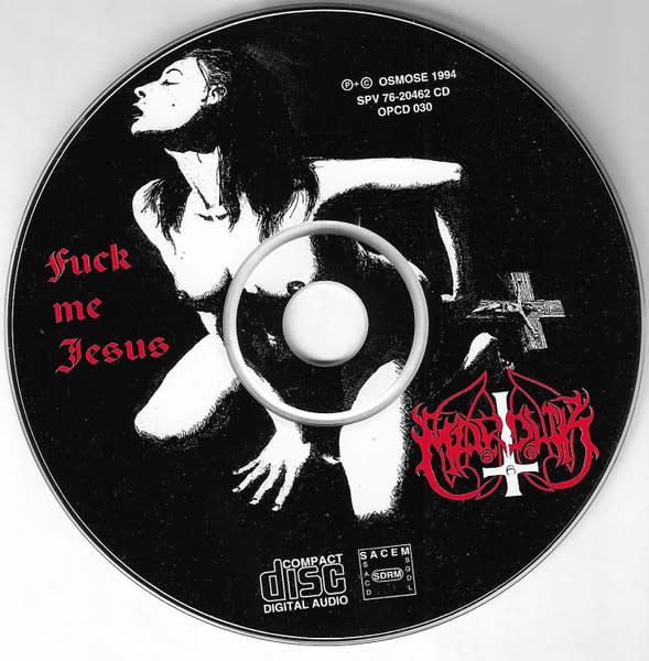 Metal Marduk - Fuck Me Jesus ('95 France, Osmose Promo) (USED CD - scuffs outside of play area)