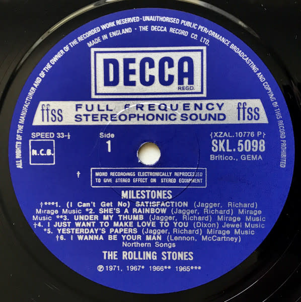 Rock/Pop The Rolling Stones - Milestones ('71 UK) (G+, plays VG+/VG, creases, ring/shelf-wear)