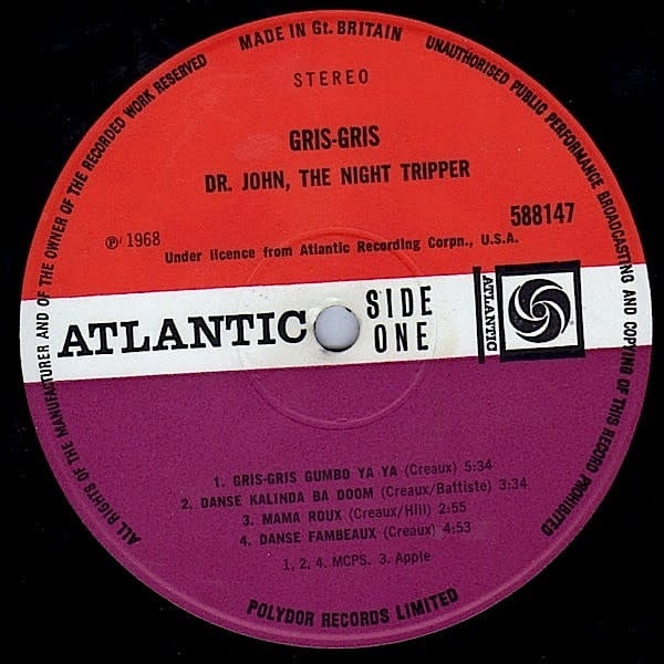 Rock/Pop Dr. John, The Night Tripper - Gris-Gris ('68 UK) (G+, plays VG/G+, lots of creases)
