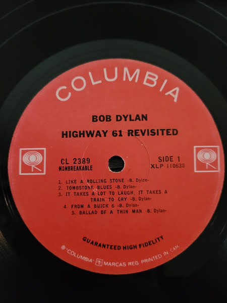 Rock/Pop Bob Dylan - Highway 61 Revisited ('65 CA Mono) (G+/G+, bottom seam split, small stains on cover