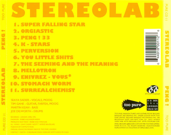 Rock/Pop Stereolab - Peng! (USED CD)
