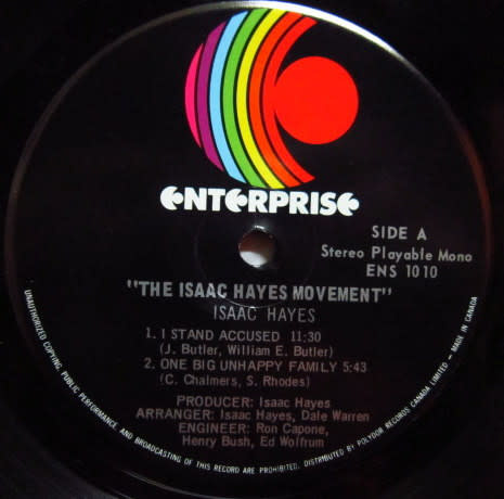 R&B/Soul/Funk Isaac Hayes - The Isaac Hayes Movement (CA Reissue) (VG, light crackle/VG+)