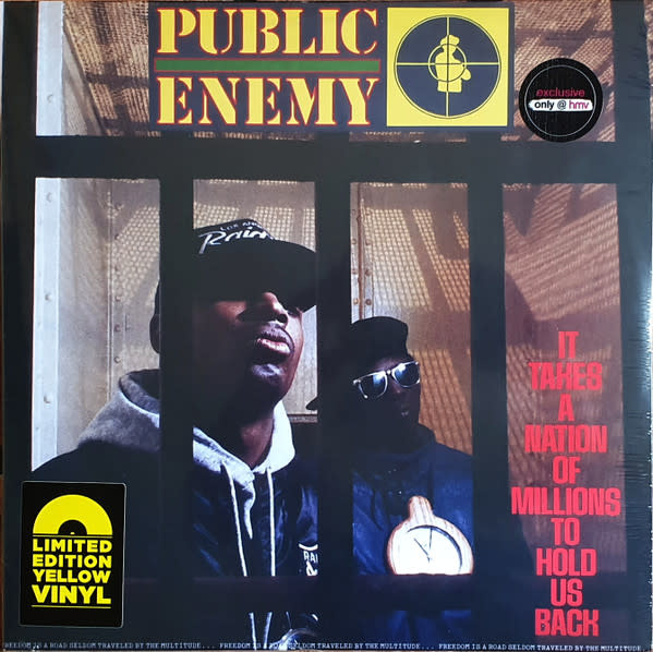 Hip Hop/Rap Public Enemy - It Takes A Nation Of Millions To Hold Us Back (2019 EU Yellow Vinyl) (VG+/VG, indentation marks on cover, otherwise VG+)