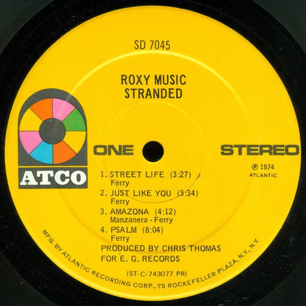 Rock/Pop Roxy Music - Stranded ('74 US Gatefold) (VG, light surface noise in quieter parts of Side 2/VG)
