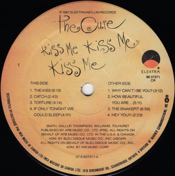 Rock/Pop The Cure - Kiss Me, Kiss Me, Kiss Me ('87 CA) (VG/VG)