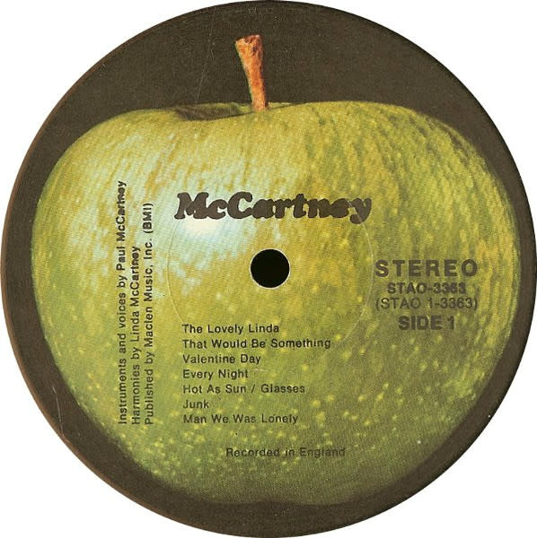 Rock/Pop Paul McCartney - McCartney ('70 US) (VG plays VG+/VG)