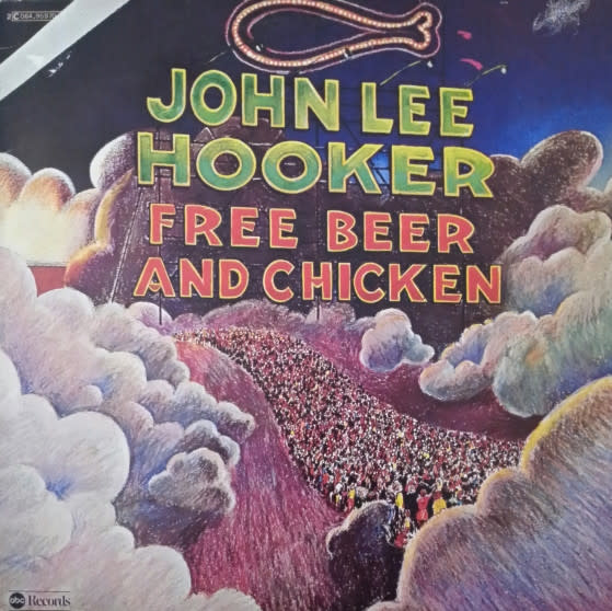 Blues John Lee Hooker - Free Beer And Chicken ('74 CA) (VG+/VG, 2 inch tear on cover)