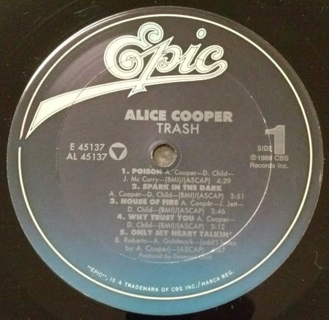 Rock/Pop Alice Cooper ‎– Trash ('89 US) (VG+/VG)