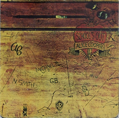 Rock/Pop Alice Cooper - School's Out  (Early '70s CA Olive Green Label) (VG/VG+)