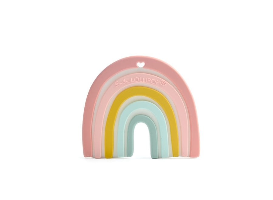 Pastel rainbow silicone teether