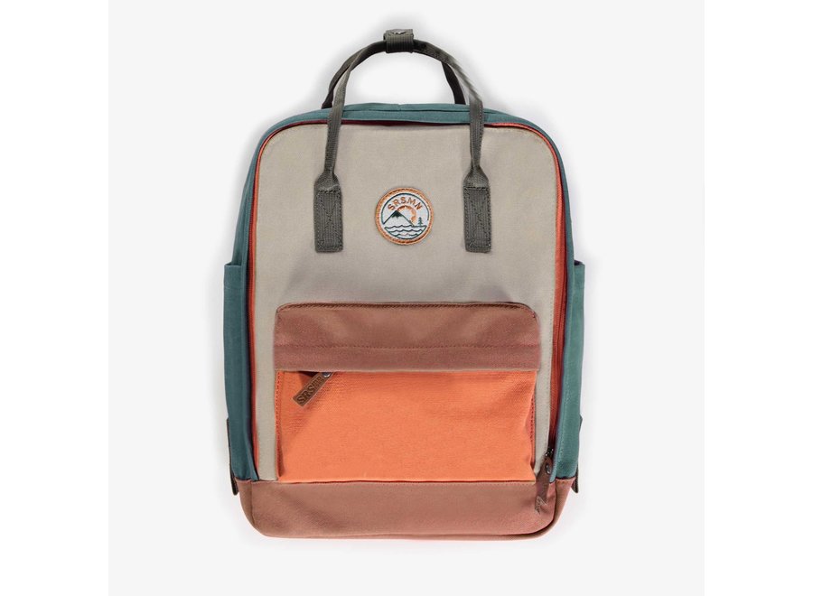 Block colour multicoloured backpack
