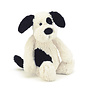 Bashful black & cream puppy medium