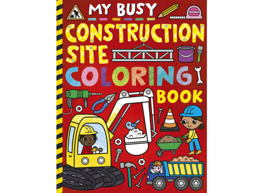 My busy construction colouring book