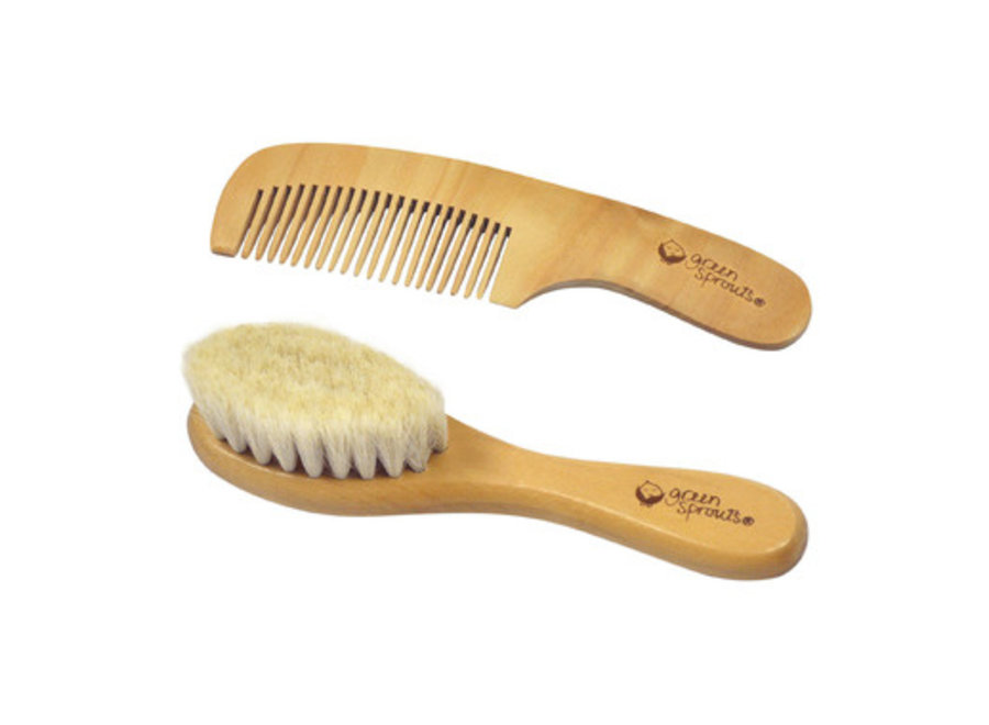 Baby  Brush and comb set natural