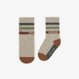 Cream  socks with green lines