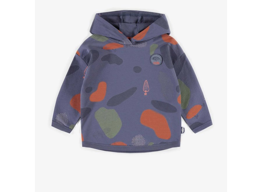 Blue Baby hoodie with colored stains