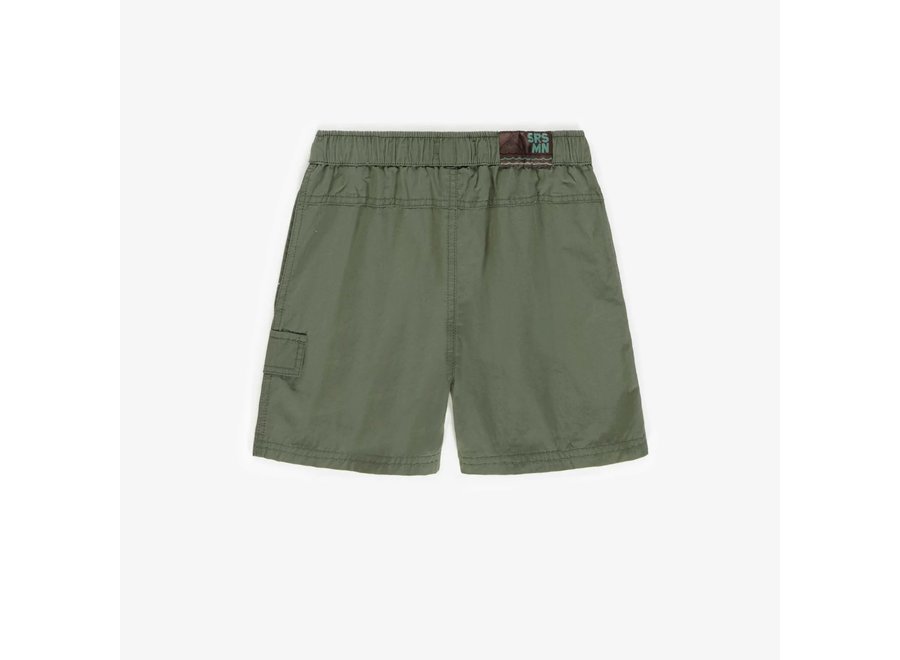 Khaki short in canvas