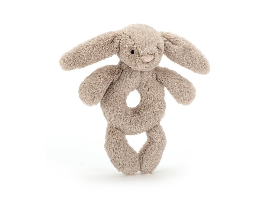 Bashful Beige Bunny Ring Rattle