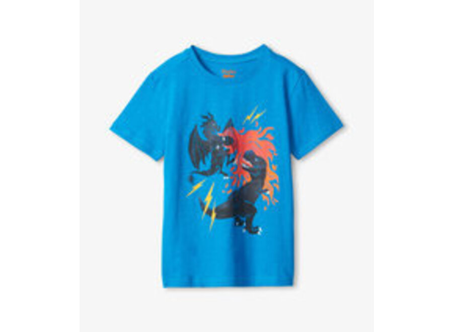 Dragon vs Dino graphic tee