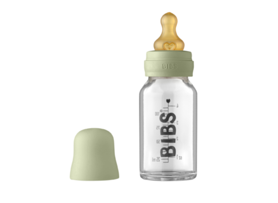 Baby Glass Bottle - complete set 110ml