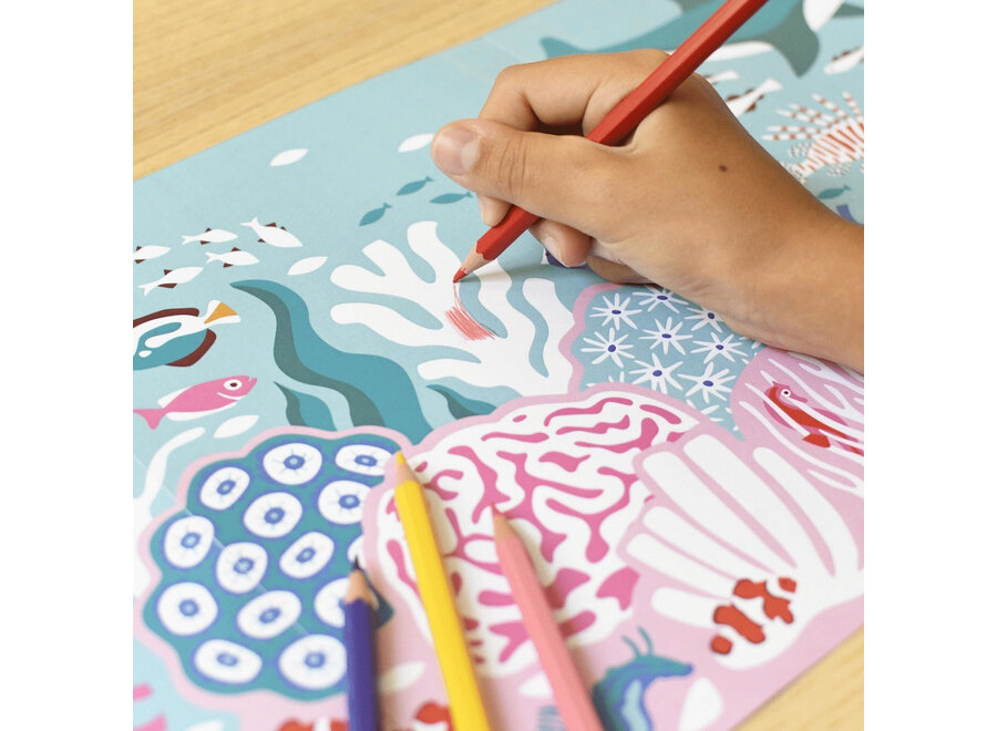 Colouring Poster Coral Reef