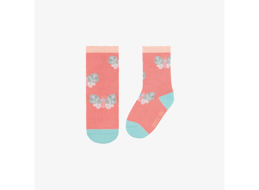 Coral butterfly socks