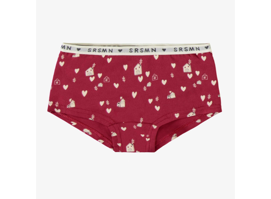 Red heart girl panties