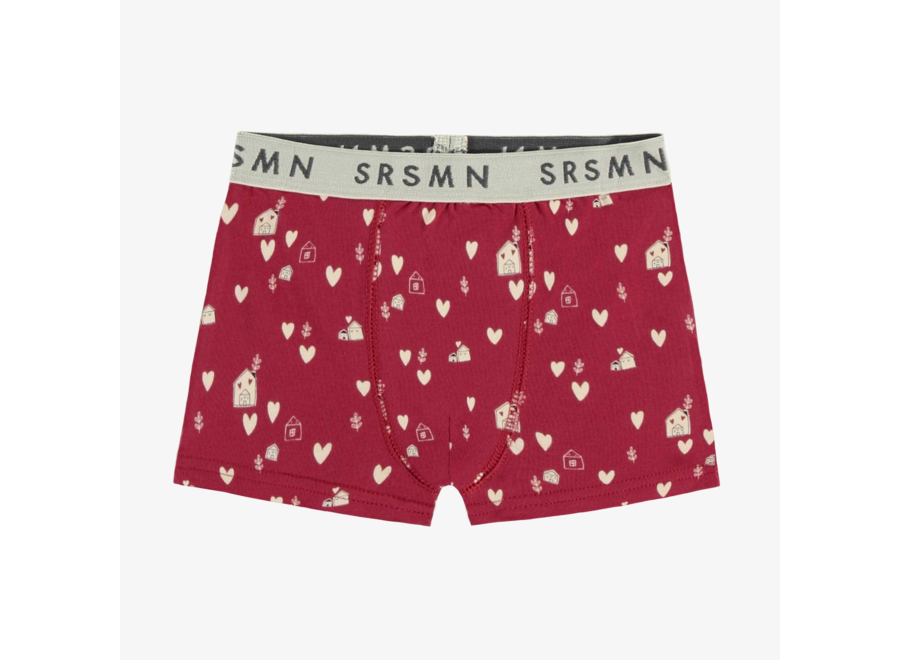 Red heart boy boxers