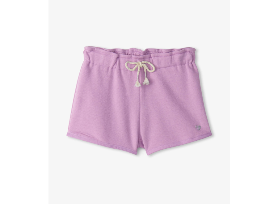 Lilac paper bag shorts