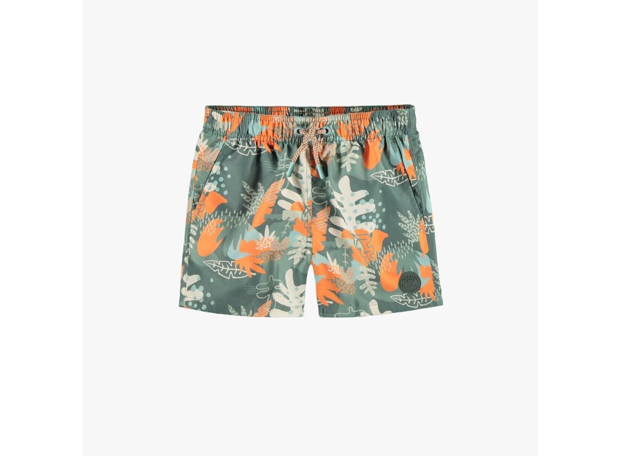 Green Tropical  Swim Shorts