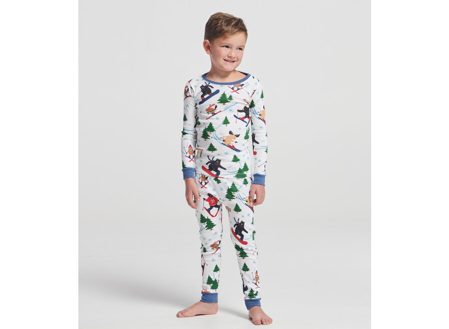Wild about Skiing Kids Pajama set