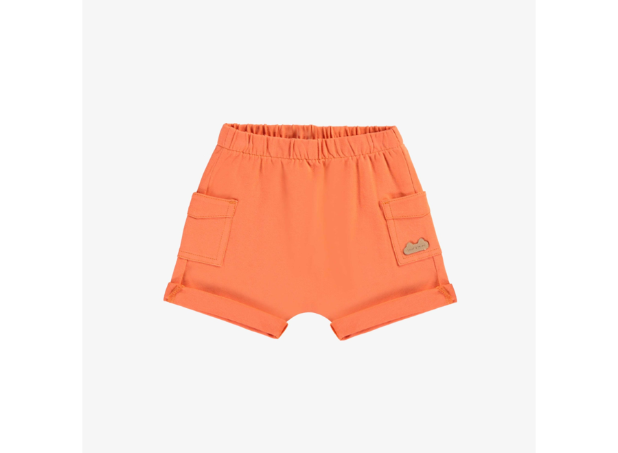 Orange shorts with pockets