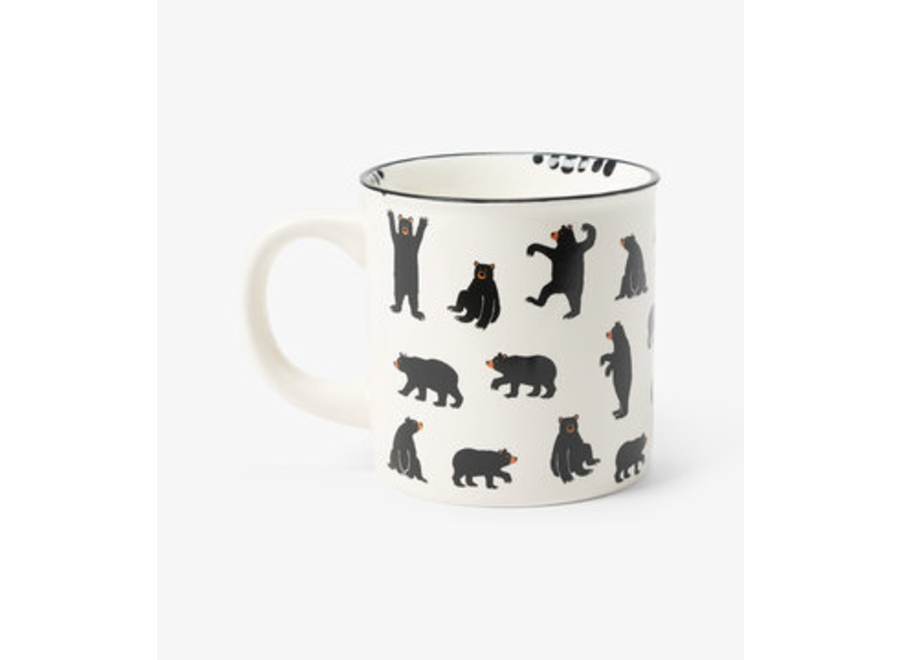 Black bears camping mug