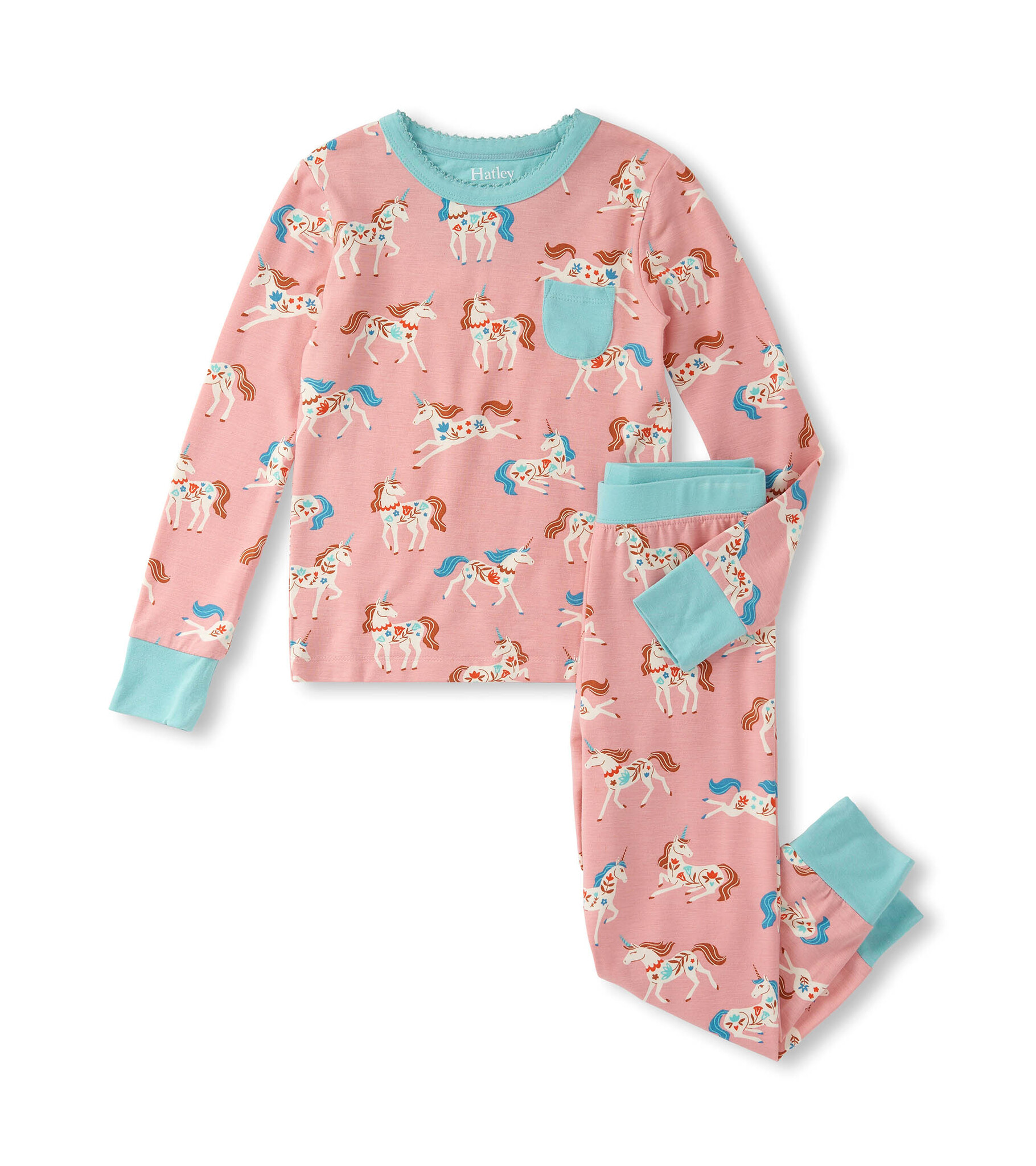 Folksy Unicorns Bamboo Pajama Set Folksy Unicorns Bamboo Pajama Set