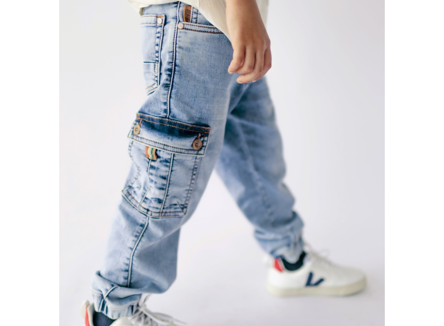 Jean cargo pants