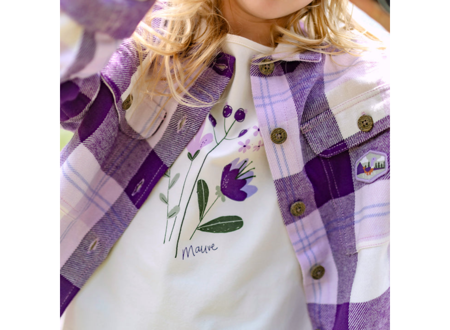 Purple flannel shirt