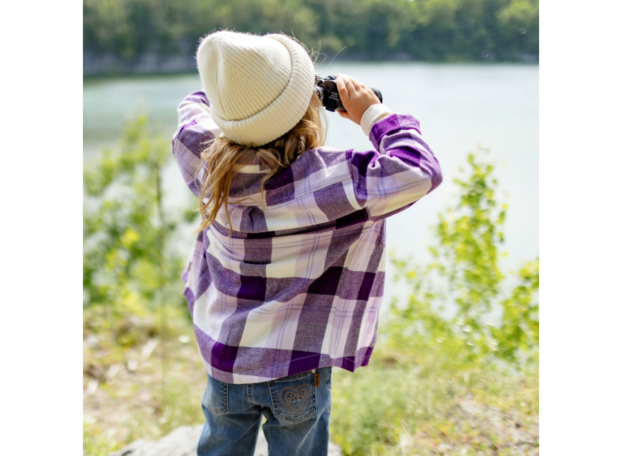 Purple flannel shirt