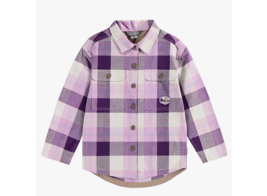 Purple flannel shirt