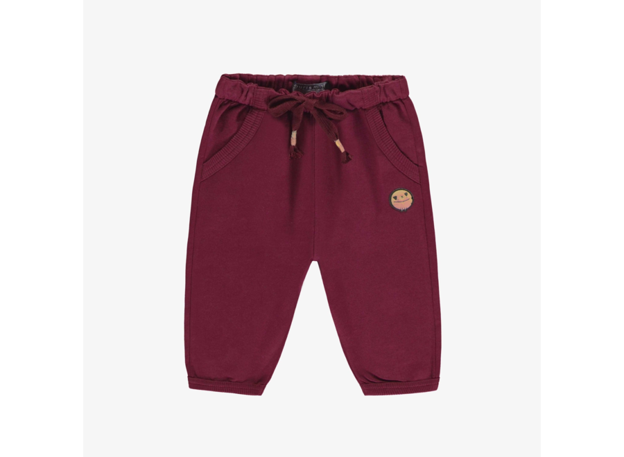 Burgundy joggers baby