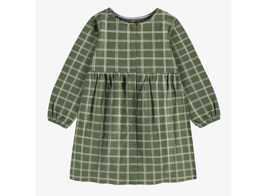 Green plaid dress