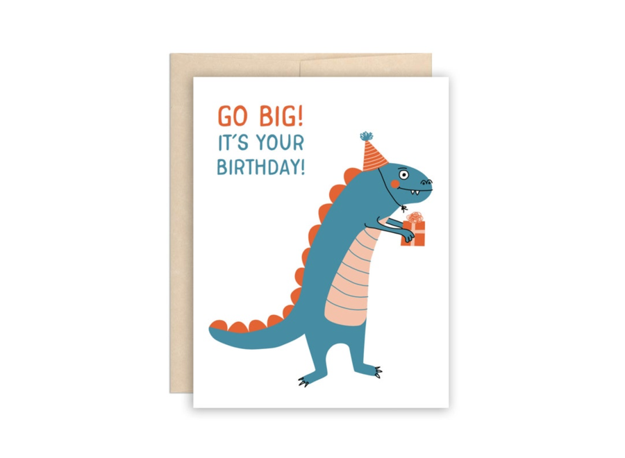 Go Big Dinosaur Happy Birthday