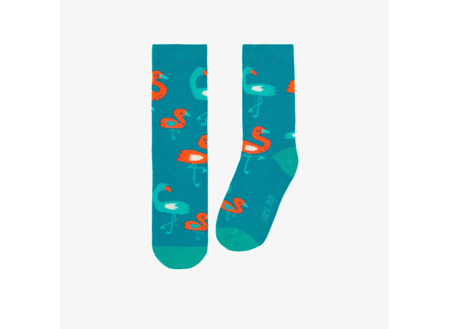 Turquoise Flamingo Socks child