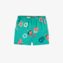 Blue Swim Shorts with Flamingo
