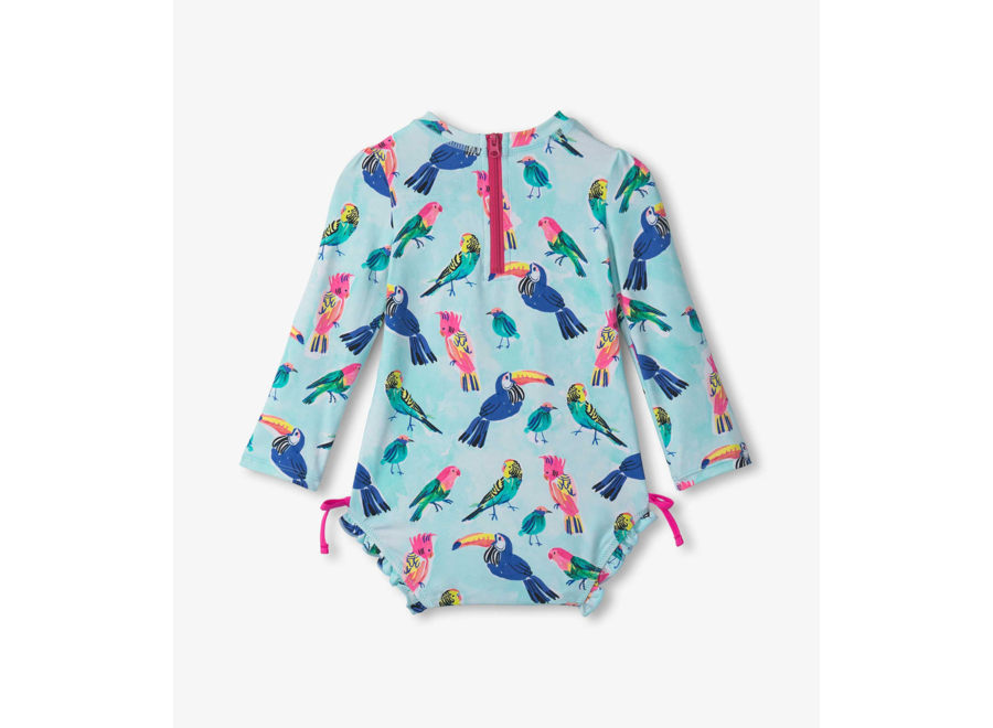Tropical Bird Baby Rashguard Swimsuit