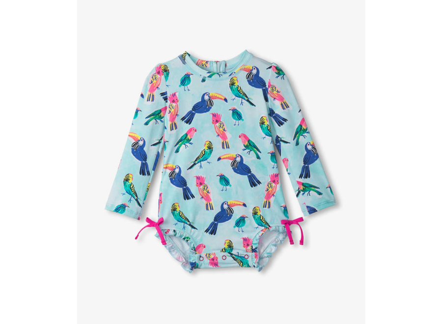 Tropical Bird Baby Rashguard Swimsuit